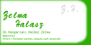 zelma halasz business card